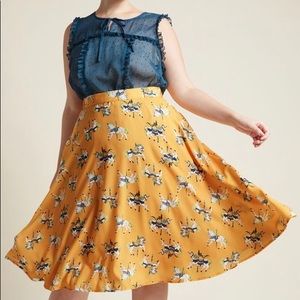 NWOT Modcloth Carousel Horse Midi Skirt